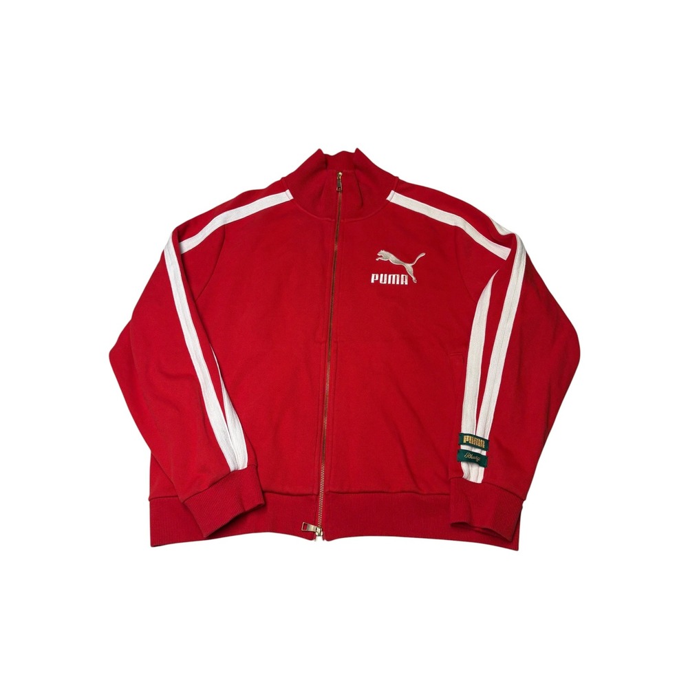NWOT Puma x Rhuigi‎ Mens Red Track Jacket XL White Stripe Full Zip 539508-11